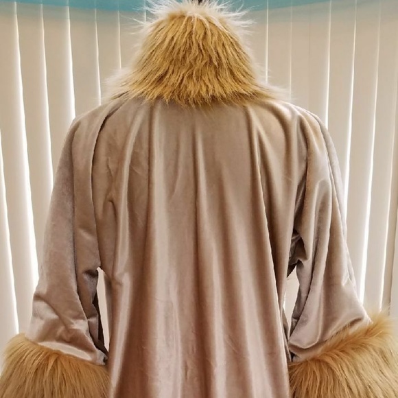 Custom Order Blonde Faux Fur Trim Gatsby Maxi Coat - Picture 4 of 8